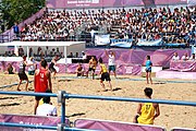 Deutsch: Beachhandball bei den Olympischen Jugendspielen 2018; Tag 3, 9. Oktober 2018; Jungs, Vorrunde, Gruppe A - Ungarn-Thailand 2:1 English: Beach handball at the 2018 Summer Youth Olympics at 9 October 2018 – Girls Preliminary Round Group A‎ – Hungary-Thailand 2:1