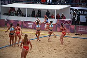 Deutsch: Beachhandball bei den Olympischen Jugendspielen 2018; Tag 5, 10. November 2018; Mädchen, Hauptrunde - Kroatien-Argentinien 1:2 English: Beach handball at the 2018 Summer Youth Olympics at 11 October 2018 – Girls Main Round – Croatia-Argentina 1:2