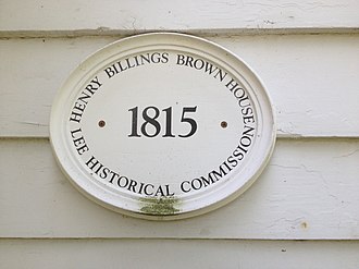 Henry Billings Brown House BillingsBrownHouse1815marker.jpg
