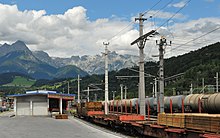 Blick auf das Südende des Bahnhofs