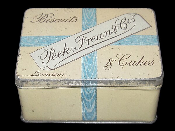 Old tin box by Peek, Frean & Co.