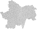 English: Blank map of Saône-et-Loire department, France. Communes are outlined. Français : Carte vierge du département de la Saône-et-Loire, France. Le découpage en communes est affiché.