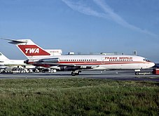 Un Boeing 727-31 de la TWA à Roissy en 1987