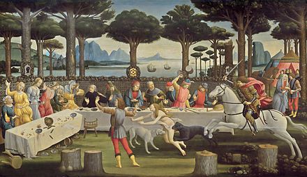 Botticelli,  The banquet in the forest , Prado, Madrid