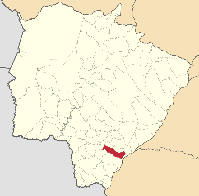 Localização de Jateí em Mato Grosso do Sul