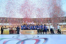 Brazil won the 1st BRICS U-17 Football Tournament 2016, in Goa on October 15, 2016.jpg