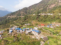 Briddim Village in October 2019 after the Earthquake rebuilt