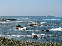 Terminal de Hadera en Israël, à l'extrémité d'une jetée de 2,5 km de long.