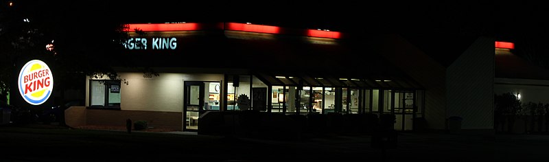 File:Burger King at Night, 4885 Washtenaw Avenue, Pittsfield Township, Michigan - panoramio.jpg