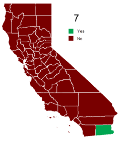 Electoral results by county. CA2008Prop7.png