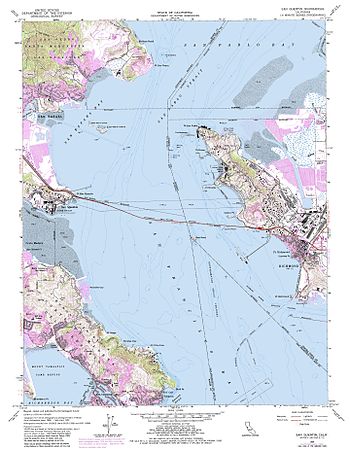 USGS Topographic Map of San Rafael Bay area.