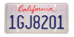 California nummerplade 1GJ8201 trailer.gif