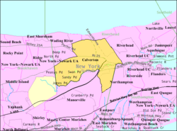 Mapa del censo estadounidense de Calverton.