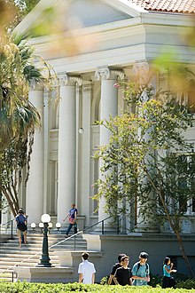 Pomona College in Claremont, California, a liberal arts college offering undergraduate education Carnegie Building.jpg