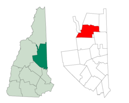 Bartletts läge i Carroll County och New Hampshire