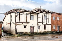 Timbered house from Guadilla de Villamar (Spain). Popular style.