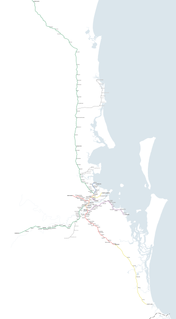 Rail network in South East Queensland