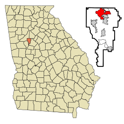 Locatie in Clayton County en de staat Georgia