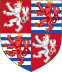 Coat of Arms of John of Bohemia (the Blind) as King of Bohemia and Count of Luxembourg.svg