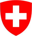 Schweiz riksvapen visar en vapensköld.