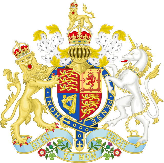 Description de l'image Coat of Arms of the United Kingdom (1837-1952).svg.