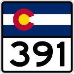 Colorado State Highway 391 road sign