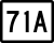 Route 71A marker