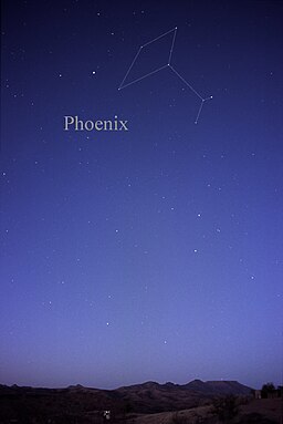 The constellation Phoenix as it can be seen by the naked eye Constellation Phoenix.jpg