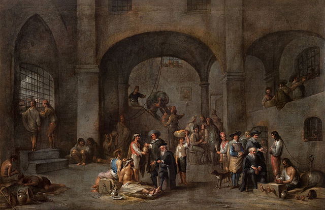To Visit the Imprisoned by Flemish artist Cornelis de Wael c. 1640