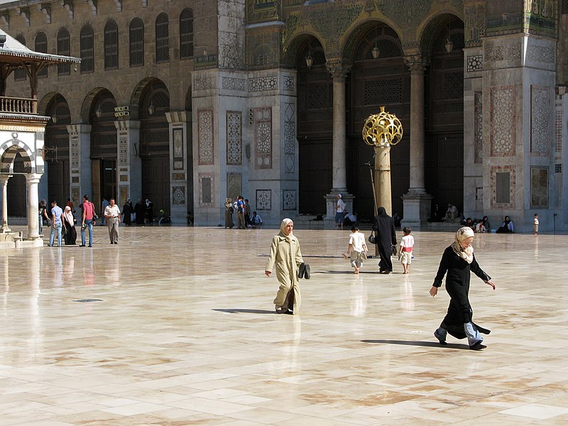 File:Damascus, Syria, The Umayyad Mosque, The Courtyard, Islamic Art.jpg
