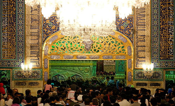 Pilgrims of the shrine of al-Rida in Mashhad, Iran