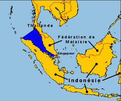 Le détroit de Malacca tel que le définit l'Organisation hydrographique internationale.