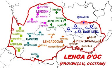 Dialectes occitans segons Frederic Mistral
