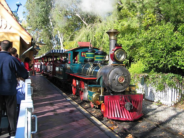 The 3 ft (914 mm) gauge Disneyland Railroad in California