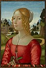 Domenico Ghirlandaio: Porträtt av en kvinna omkring 1490