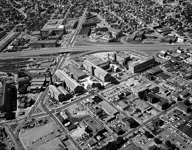 I-195 in Fall River, photo from 1968