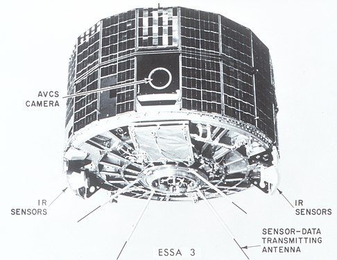 La position des principaux capteurs sur un satellite ESSA.