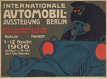 Plakat zur Internationalen Automobil-Ausstellung Berlin 1906 (Edmund Edel)