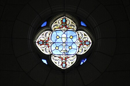 Le vitrail de l'eucharistie.