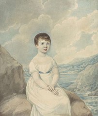 Portrait d'Elizabeth Isabella Broughton, âgée d'environ 7 ans, 1814