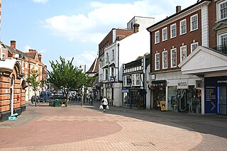 Epsom Town in Surrey, England