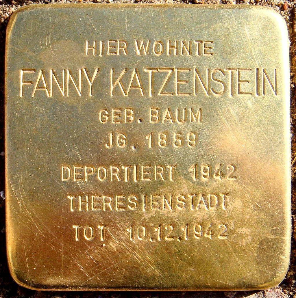 Fanny Katzenstein Stolperstein tom.JPG