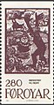 Elinborg Lützen: "The Boy and the Ox" - stamp FR 105 of 1984.