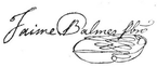 Jaime Luciano Balmes, podpis (z wikidata)
