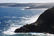 Zicht op Fort Amherst en het omliggende landschap