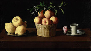 Bodegón con cidras, naranjas y rosa, (Museo Norton Simon)