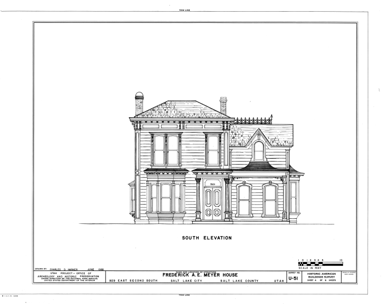 File:Frederick A. E. Meyer House, 929 East Second South Street, Salt Lake City, Salt Lake County, UT HABS UTAH,18-SALCI,15- (sheet 4 of 9).png