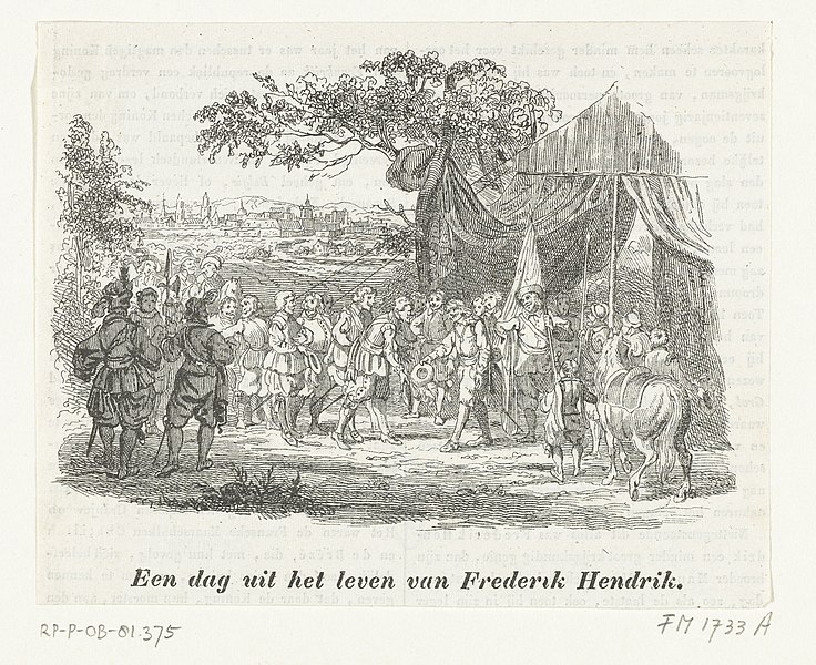 File:Frederik Hendrik wordt als veldheer in het Franse leger begroet, 1635 Een dag uit het leven van Frederik Hendrik (titel op object), RP-P-OB-81.375.jpg