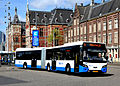 GVB bus 1411 van het type VDL Citea SLFA 180 op 9 april 2014 te Amstedam Centraal Station.