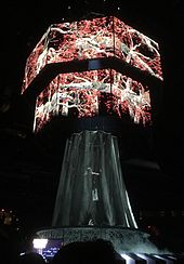 A weirwood tree is formed on the stage during the concert Game of Thrones Live Concert Experience by Gage Skidmore.jpg